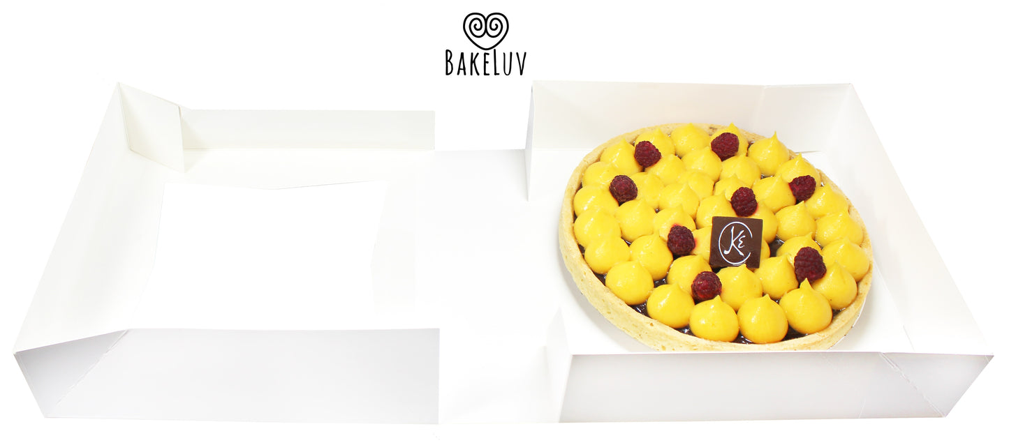 BAKELUV 8X8X2.5” White Pastry Boxes with Window