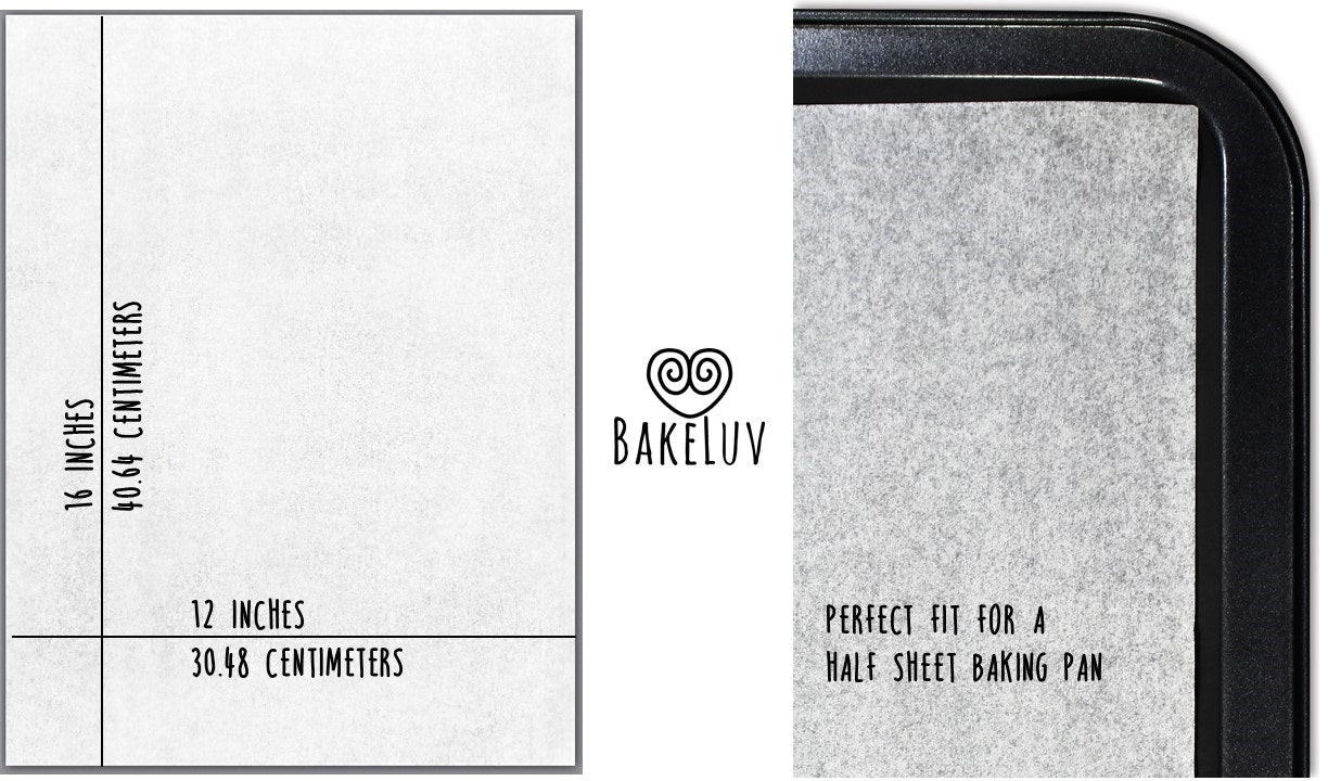 Bakeluv White 12x16" Pre Cut Parchment Paper Sheets | 200 Pack