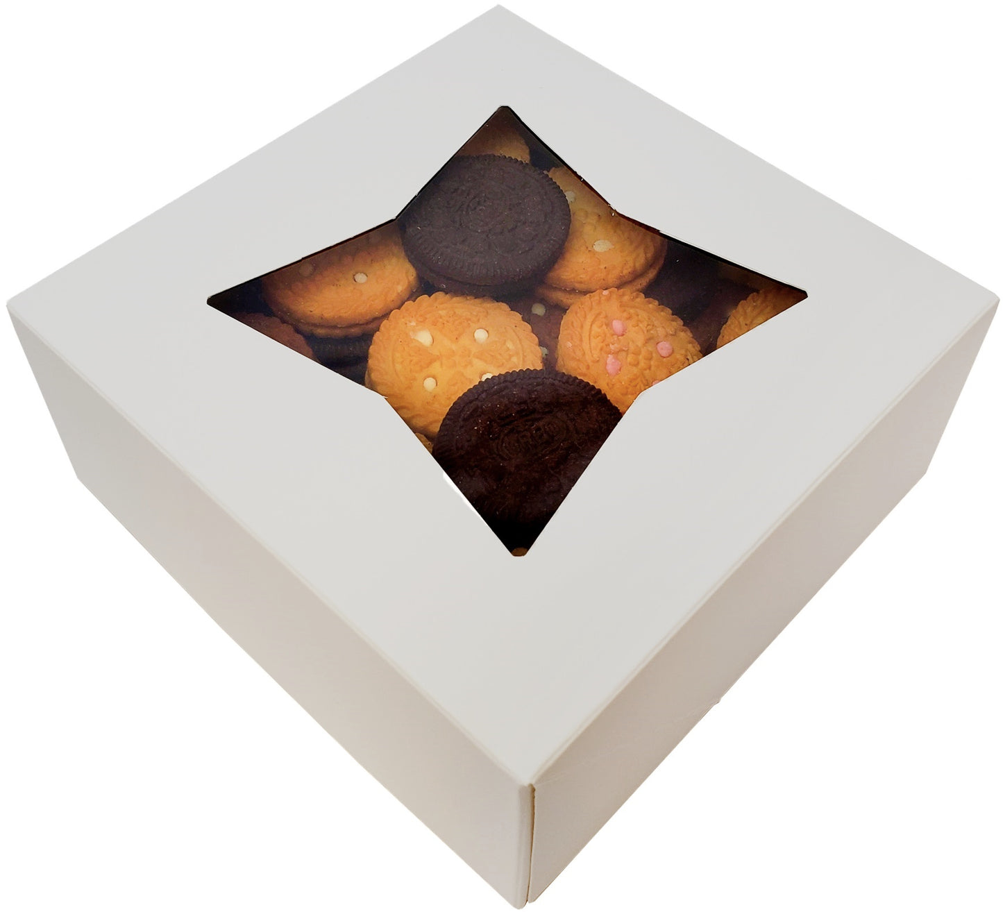 BAKELUV 6x6x2.5” White Bakery Boxes with Window